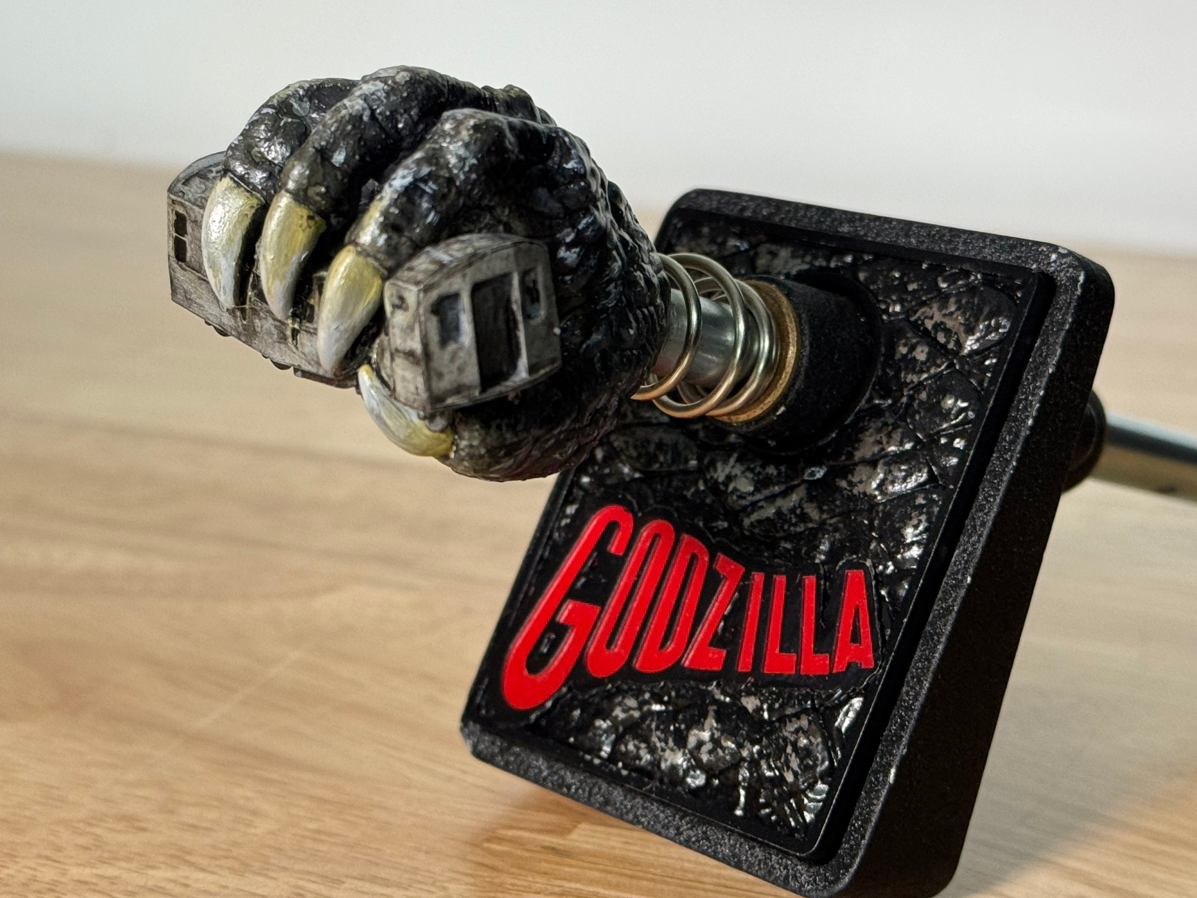 GODZILLA 70th B/W SUBWAY Shooter Rod and Plate by CRCades