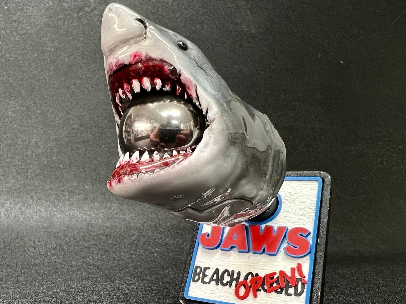 JAWS BRUCE PINBALL EATING SHOOTER ROD AND PLATE