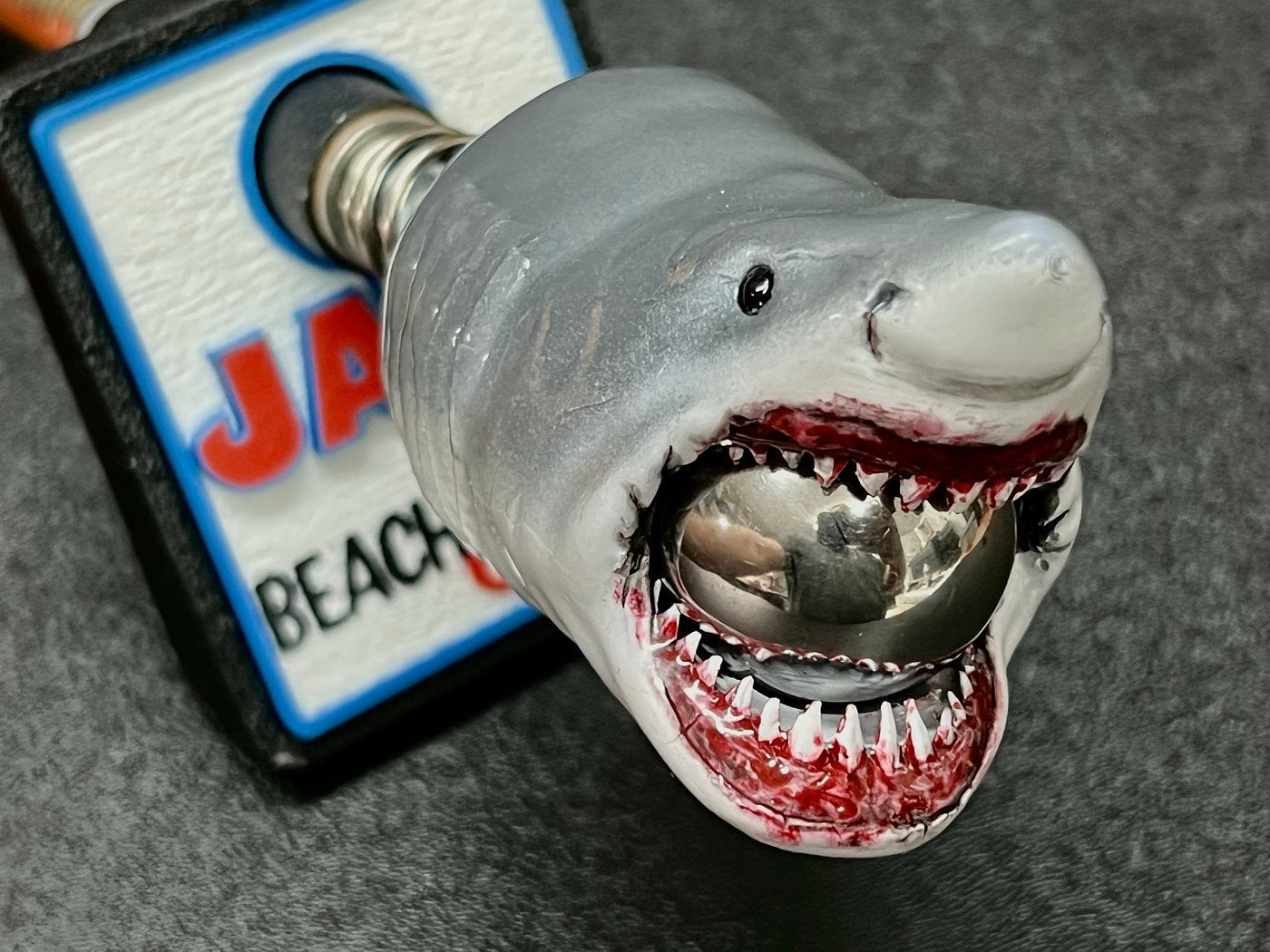 JAWS BRUCE PINBALL EATING SHOOTER ROD AND PLATE