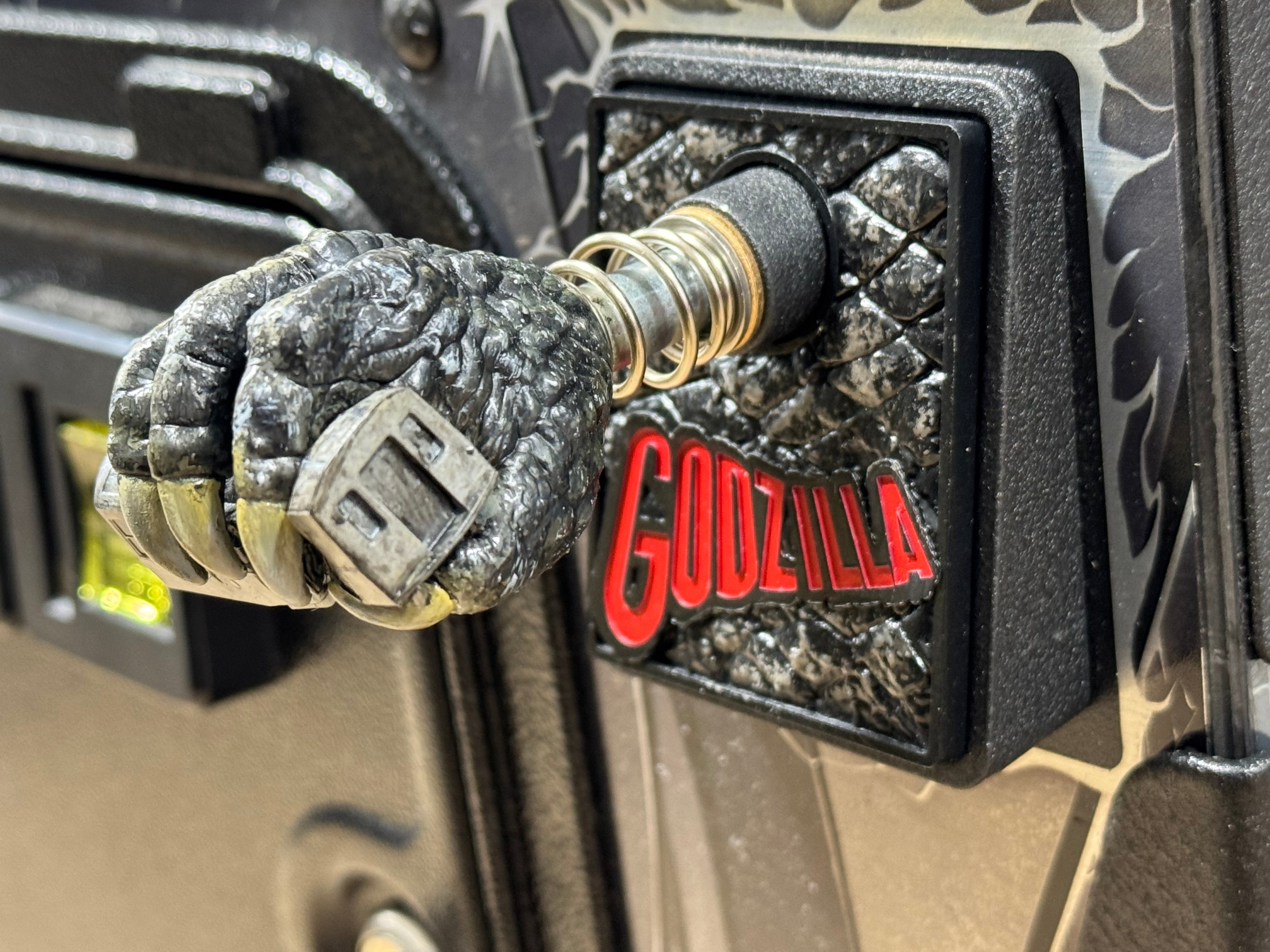 GODZILLA 70th B/W SUBWAY Shooter Rod and Plate by CRCades