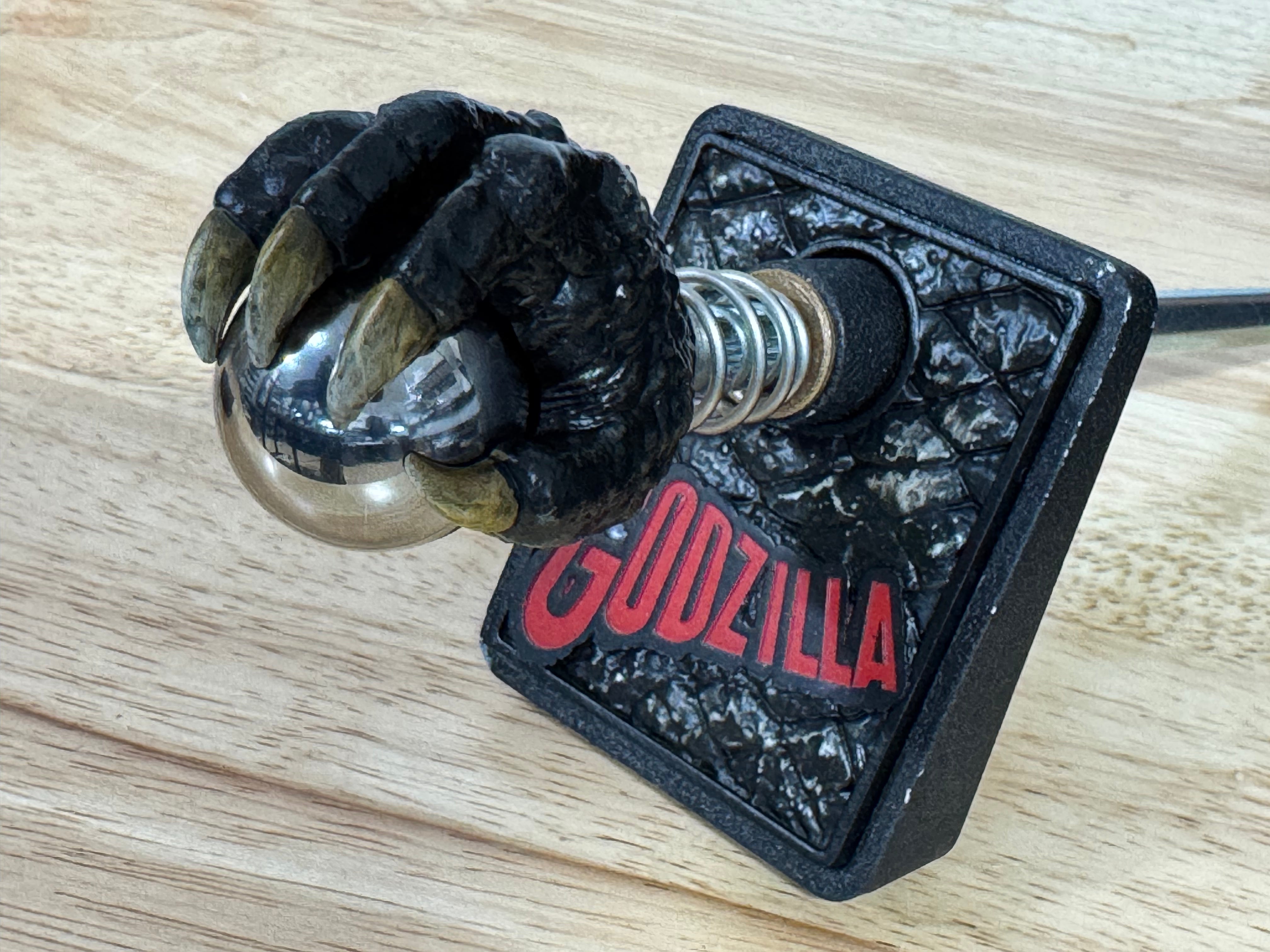 GODZILLA 70TH B/W MAGNA GRAB Shooter Rod and Plate by CRCades