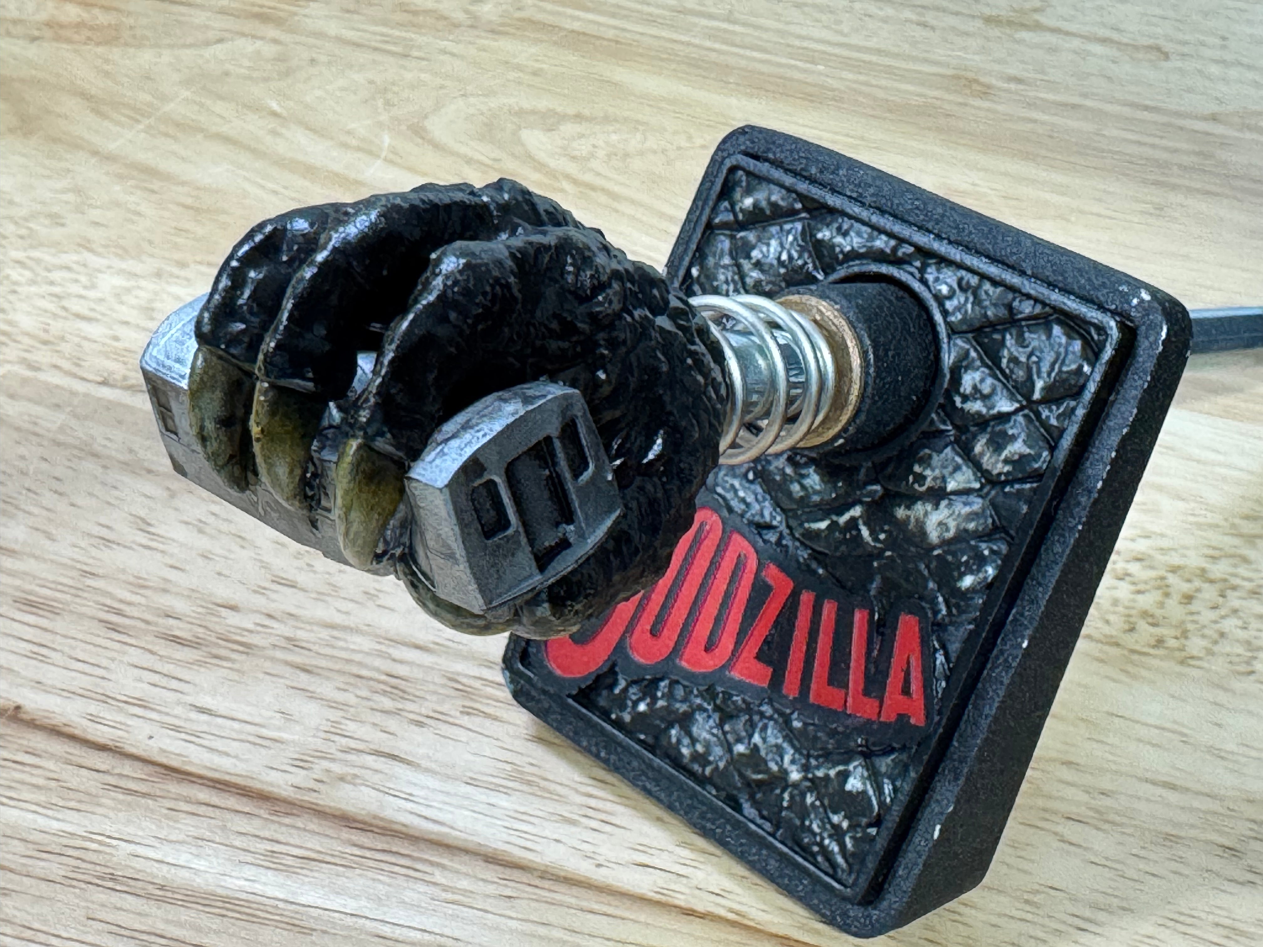 GODZILLA 70th B/W SUBWAY Shooter Rod and Plate by CRCades